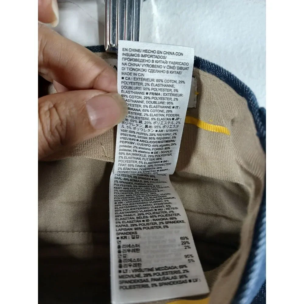 Banana Republic‎ Pants Men's 32R  Blue Chino Straight Leg Long Tailored Slim Fit